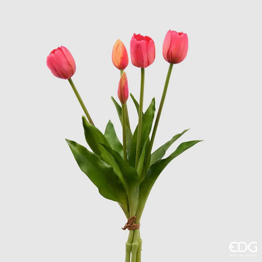 Mazzo di Tulipani in Silicone "Olis" Fucsia