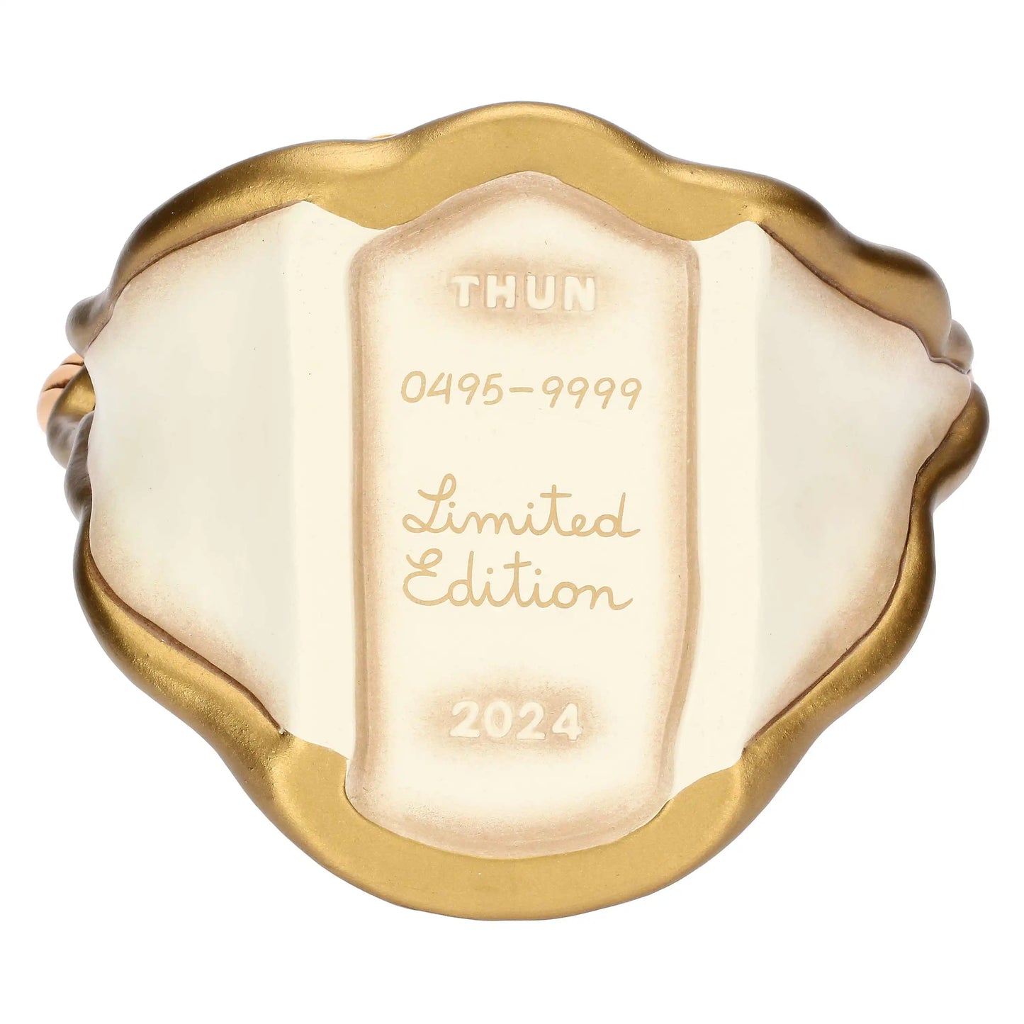 Base dell'Angelo Limited Edition 2024. Riporta il marchio THUN, la numerazione dell'edizione limitata, la scritta "Limited Edition" e l'anno 2024 impressi su fondo ceramico chiaro.