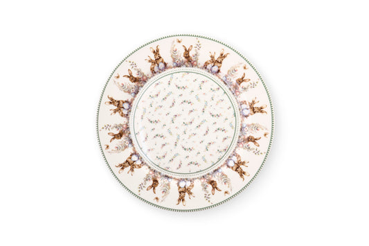 Set dolce Nuvole di Stoffa linea PePen con piatto e paletta in porcellana. Dettaglio del piattino.