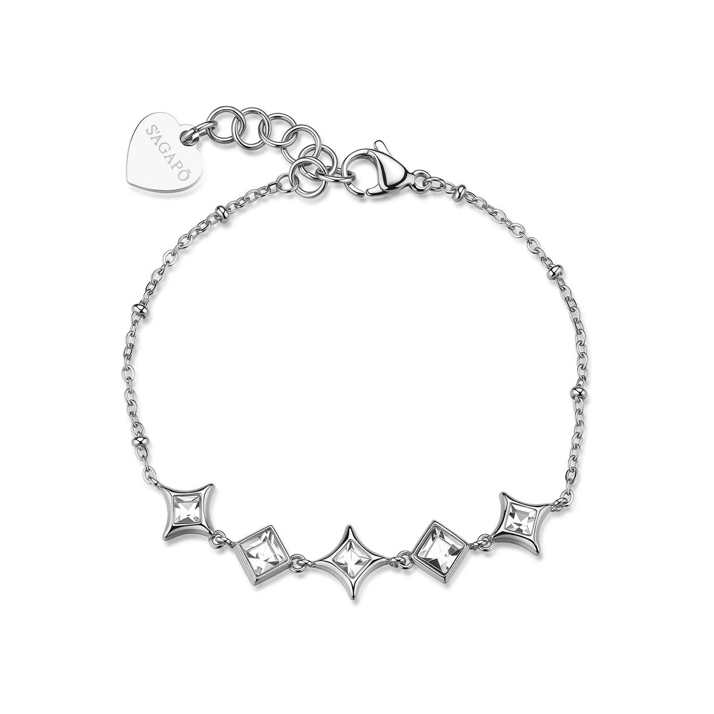 Bracciale con Cinque Cristalli "Luce"