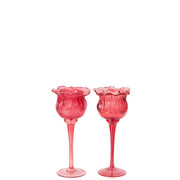 Porta Tea Light su Piede Tulipano, Assortito