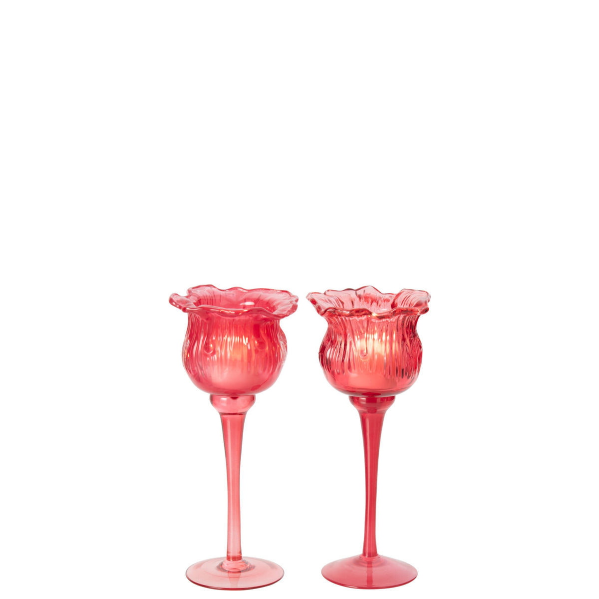 Porta Tea Light su Piede Tulipano, Assortito