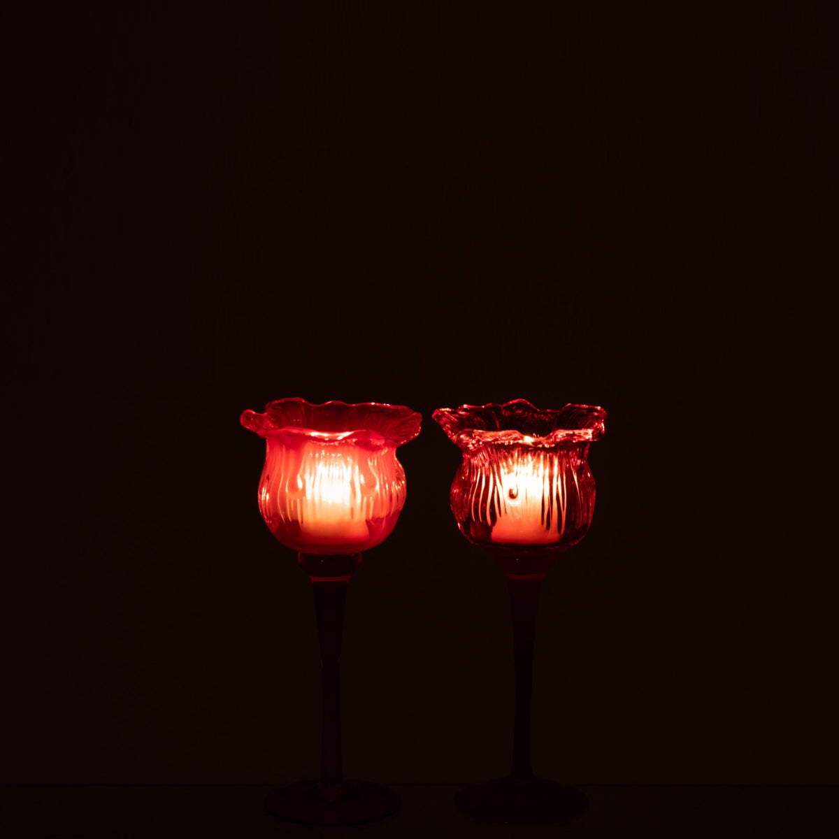 Porta Tea Light su Piede Tulipano, Assortito