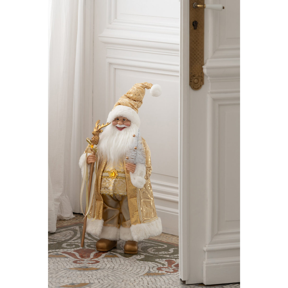 Babbo Natale Sintetico Oro, Grande