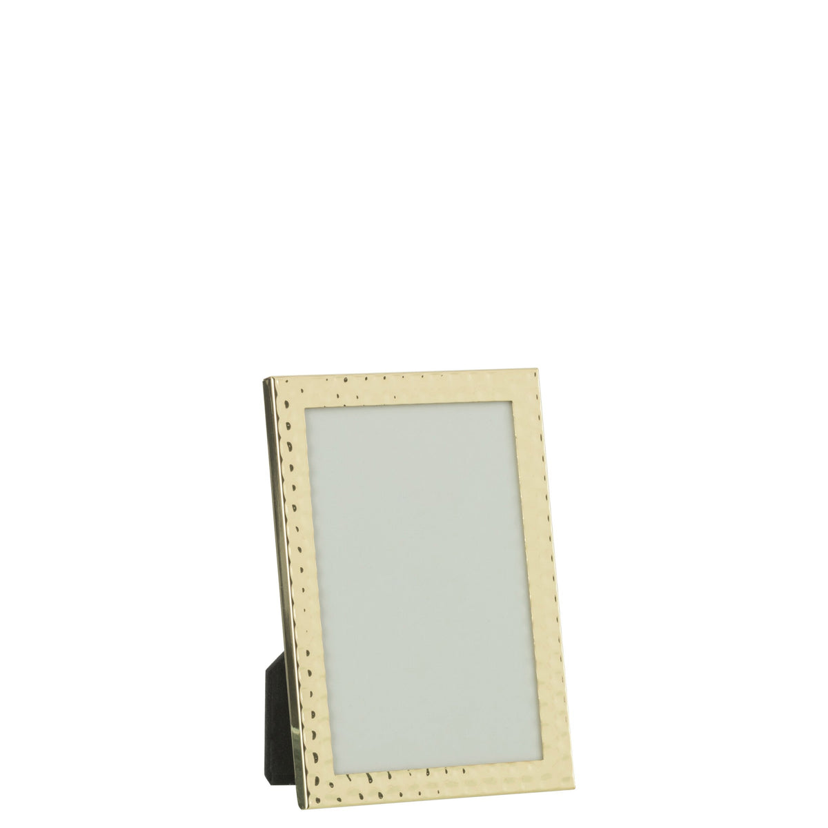 Portafoto piccolo jolipa con bordo in metallo oro martellato, adatto a foto 20x15 cm. Cornice da appoggio dal design elegante con supporto posteriore, ideale per l'arredamento della casa.
