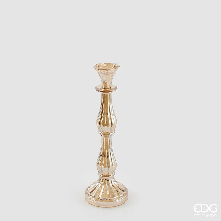 Candelabro in Vetro Ambrato Crystal, Medio