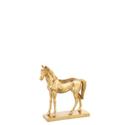Cavallo Dorato su Base in Poliresina