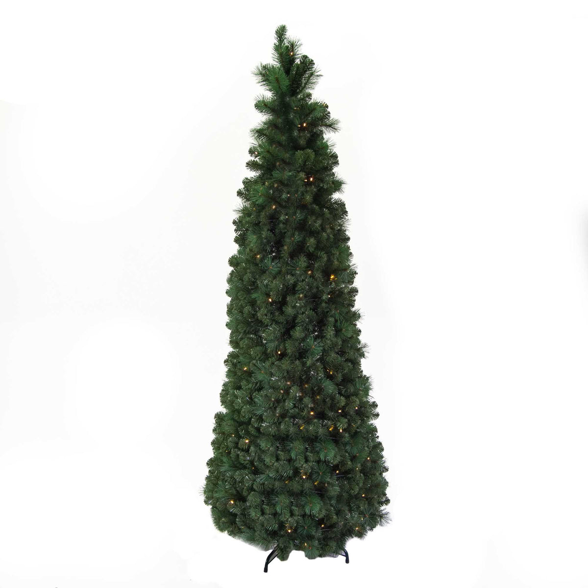 Albero Pieghevole Verde con Led Slanciato