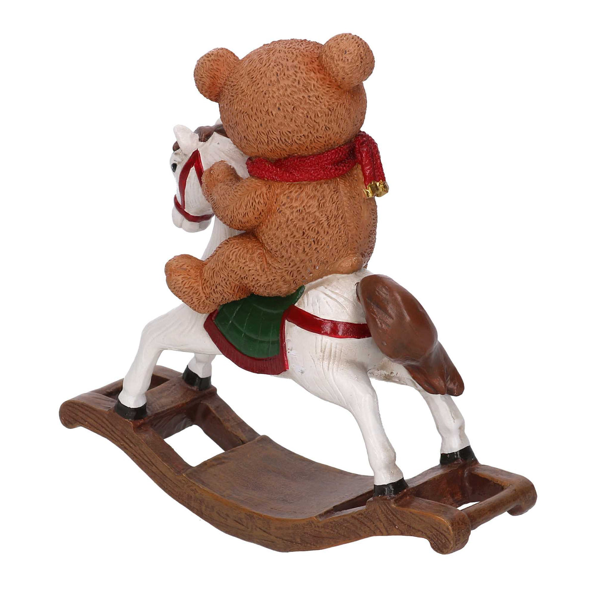 Orso in Resina su Cavallo a Dondolo