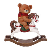 Orso in Resina su Cavallo a Dondolo