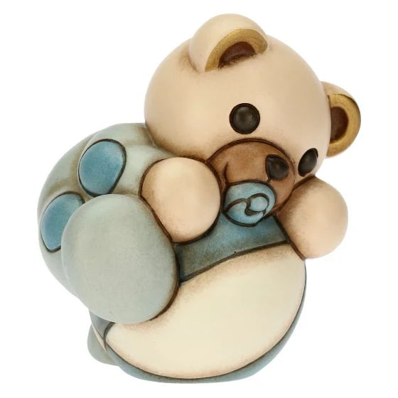 Teddy con Palla in Ceramica, Lui