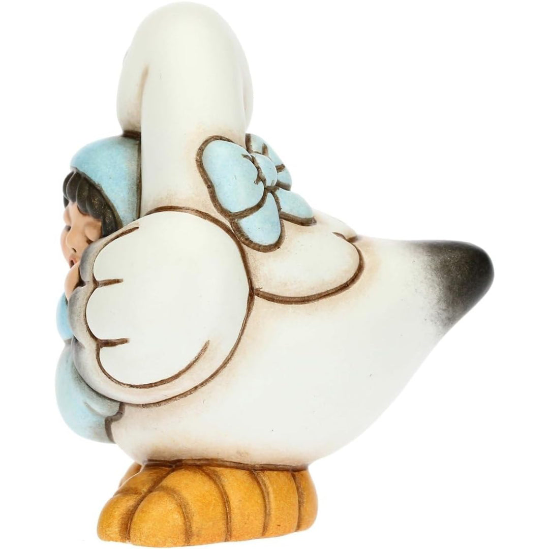 Dolce Cicogna che Porta un Bimbo in Ceramica, Lui