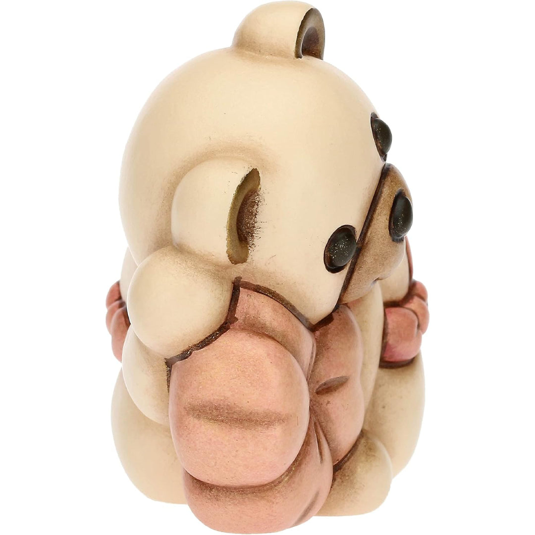 Teddy con Quadrifoglio e Pannolino in Ceramica, Lei