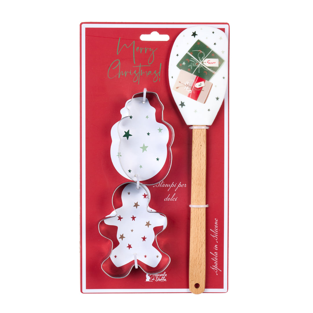 Set Spatola in Silicone e StampinI "Christmas is Coming", Assortiti
