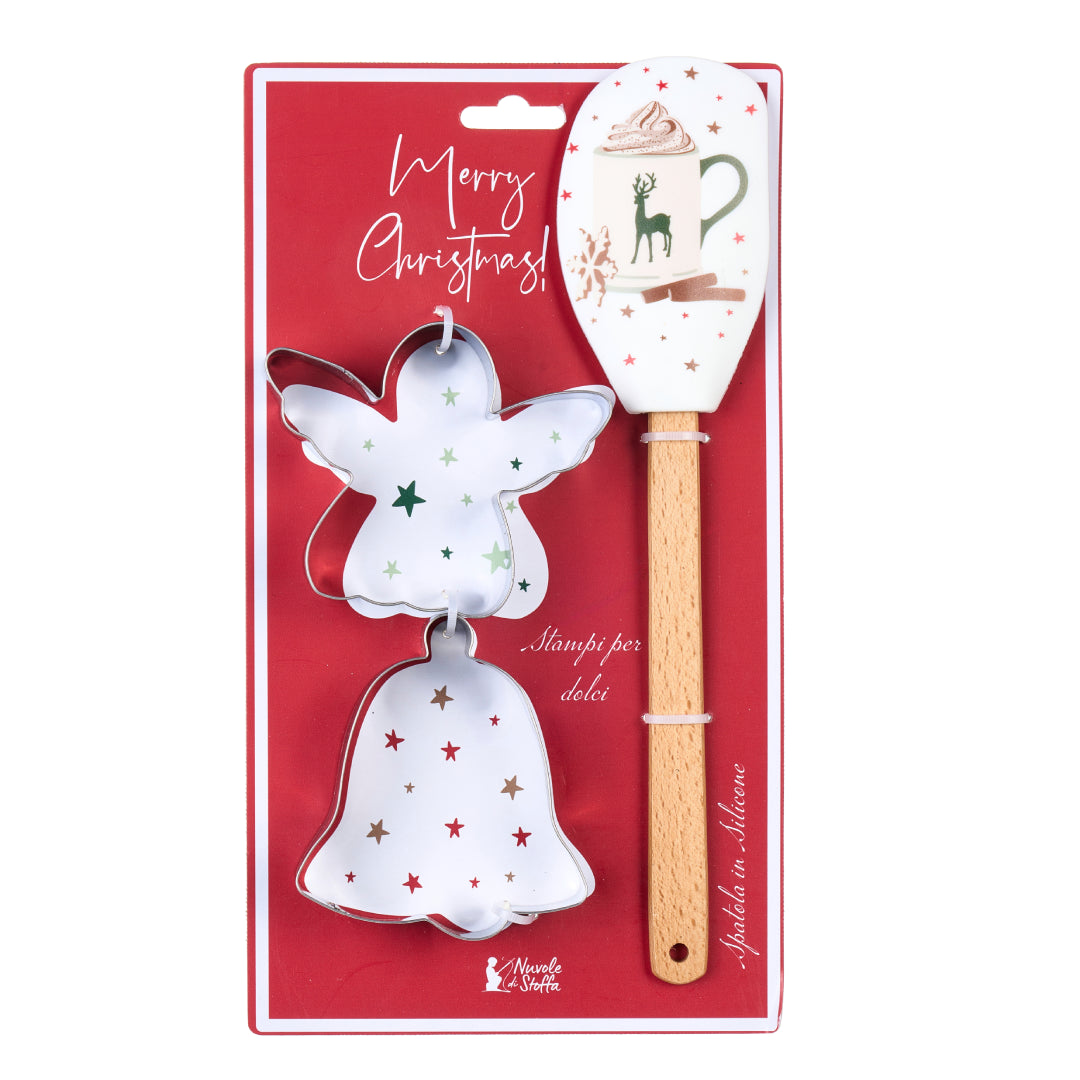 Set Spatola in Silicone e StampinI "Christmas is Coming", Assortiti
