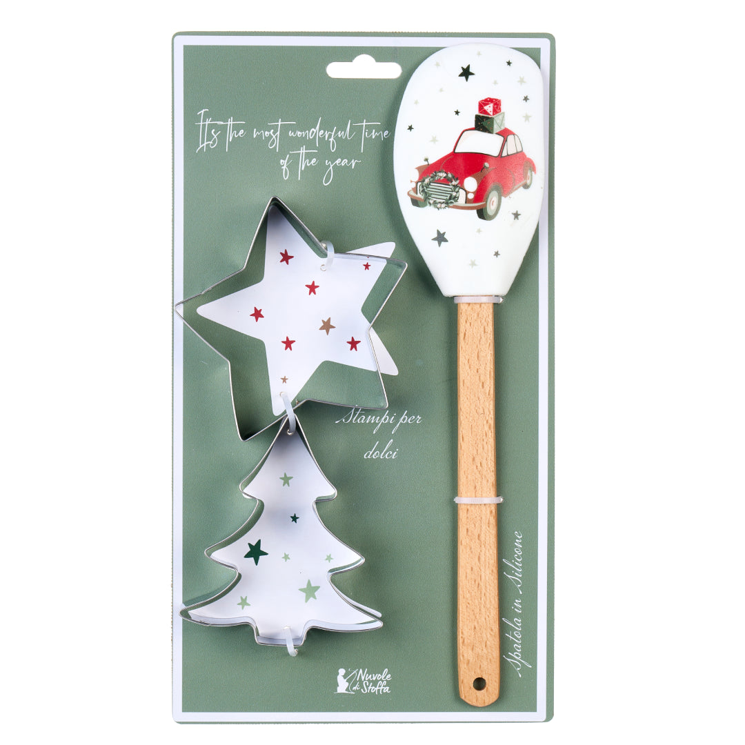 Set Spatola in Silicone e StampinI "Christmas is Coming", Assortiti