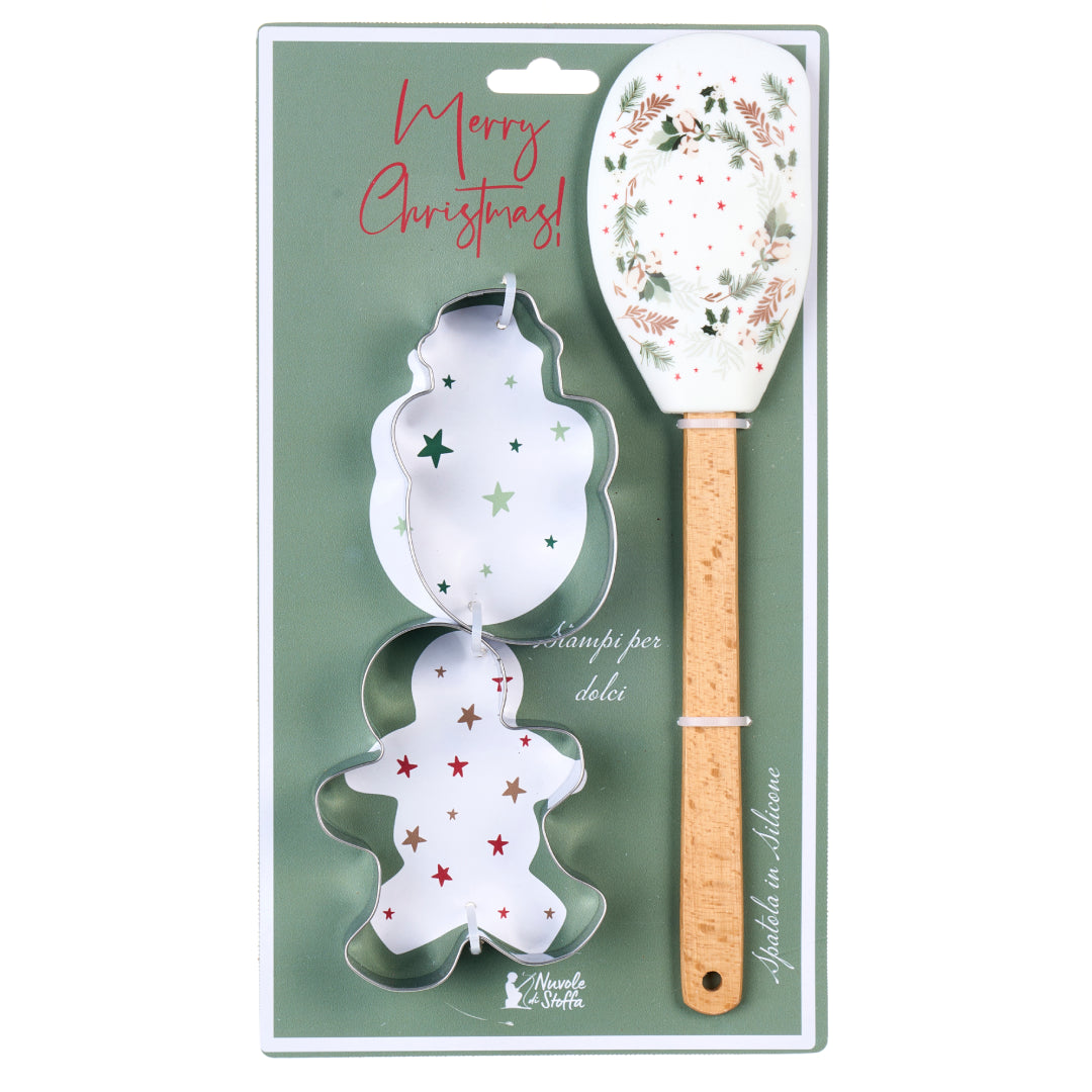 Set Spatola in Silicone e StampinI "Christmas is Coming", Assortiti