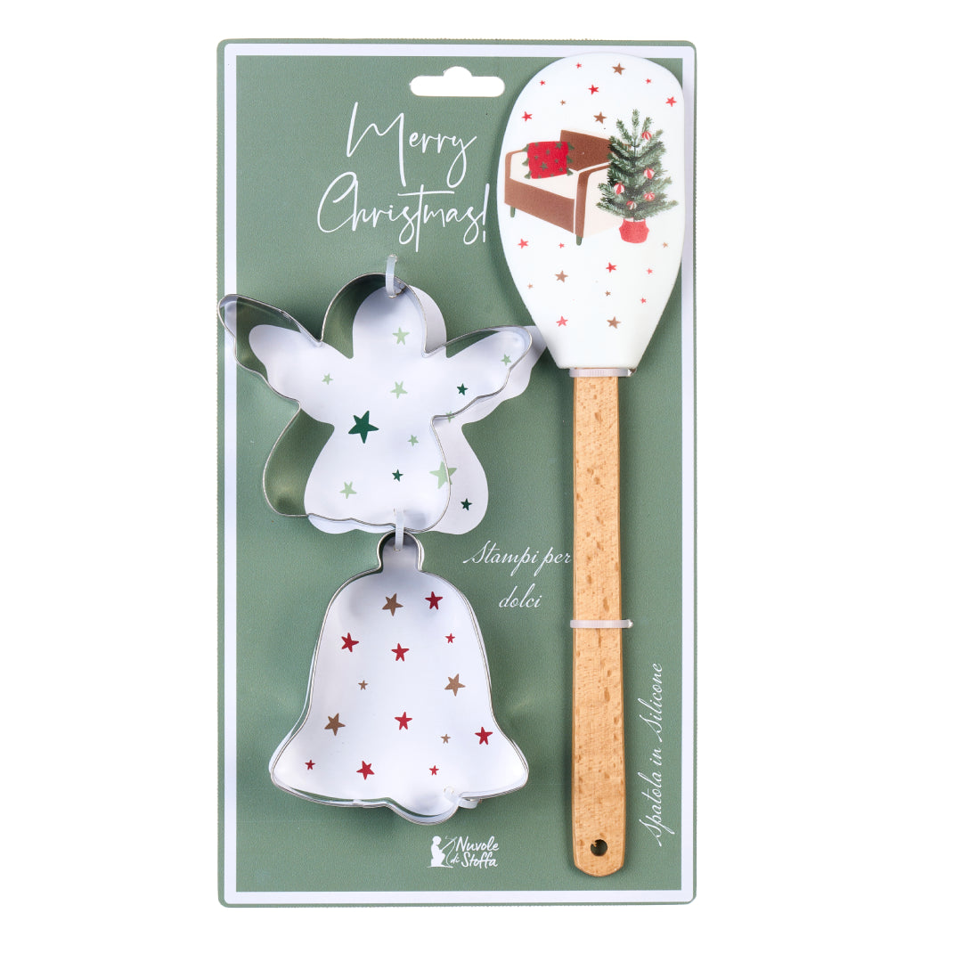 Set Spatola in Silicone e StampinI "Christmas is Coming", Assortiti