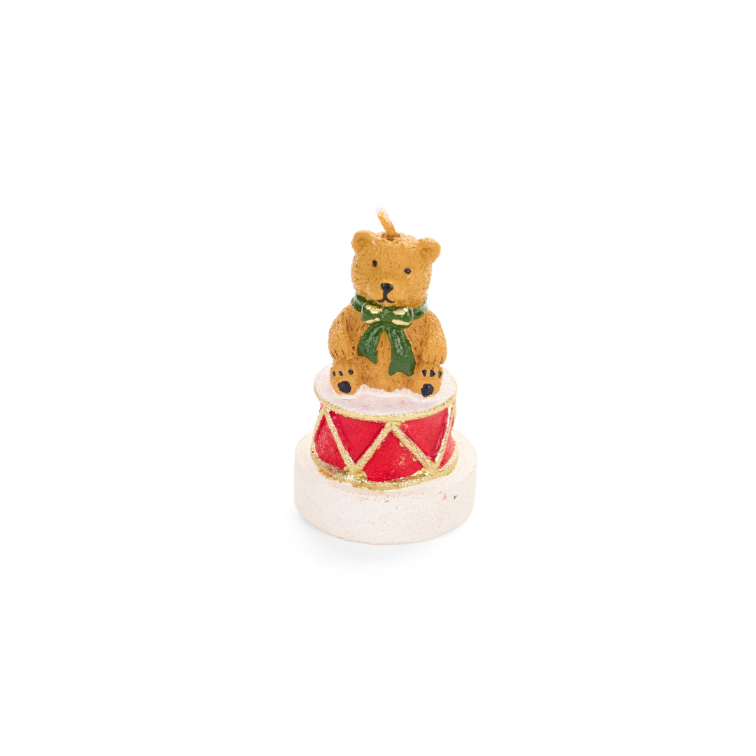 Set 6 Candele Tealight Orso su Tamburo "Vintage Toys"