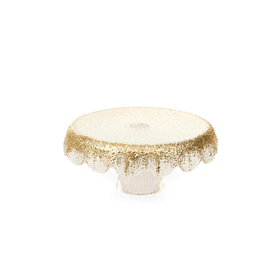 Alzatina con Bordo Goccia Dorato "Silent Gold", Grande