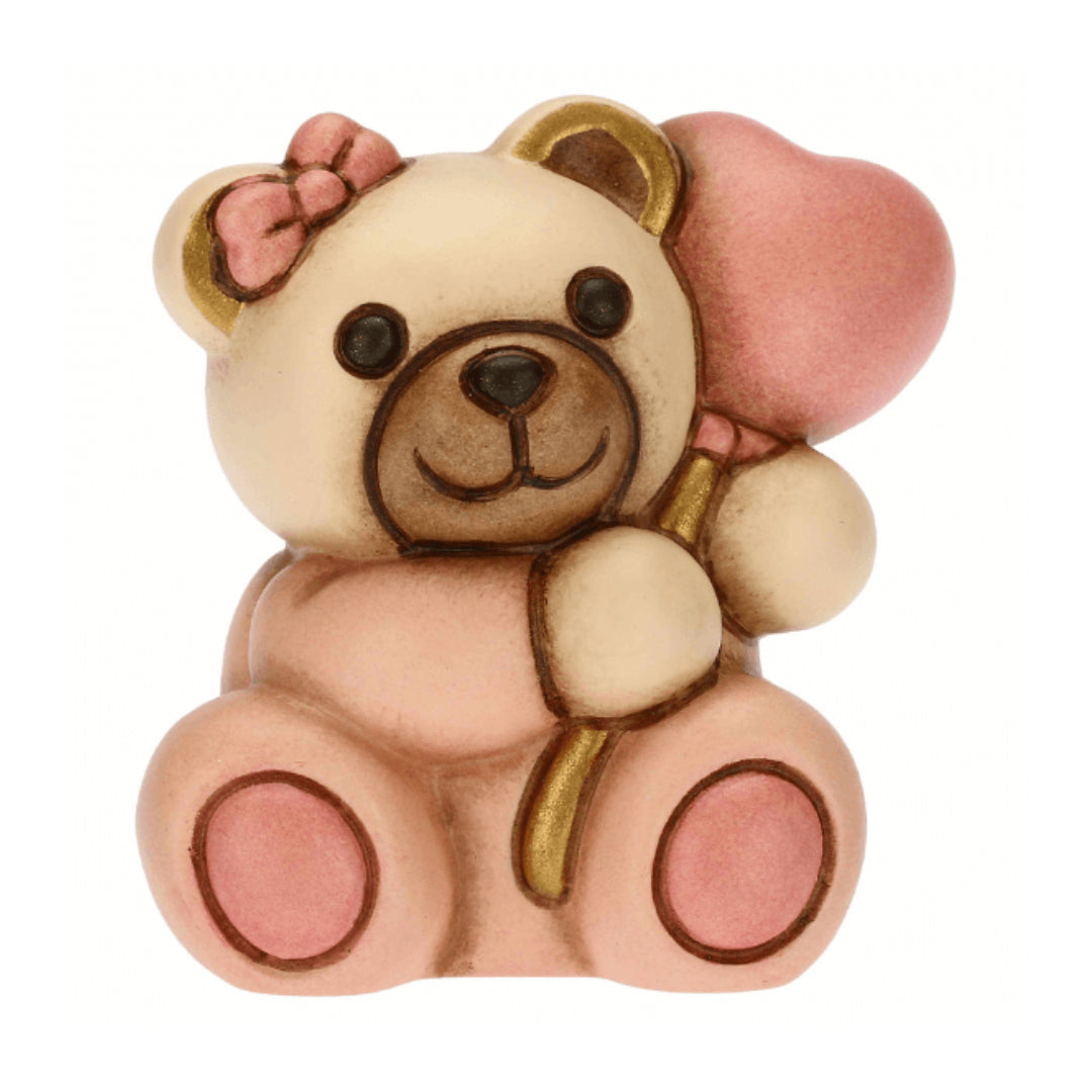 Teddy con Palloncino in Ceramica, Lei