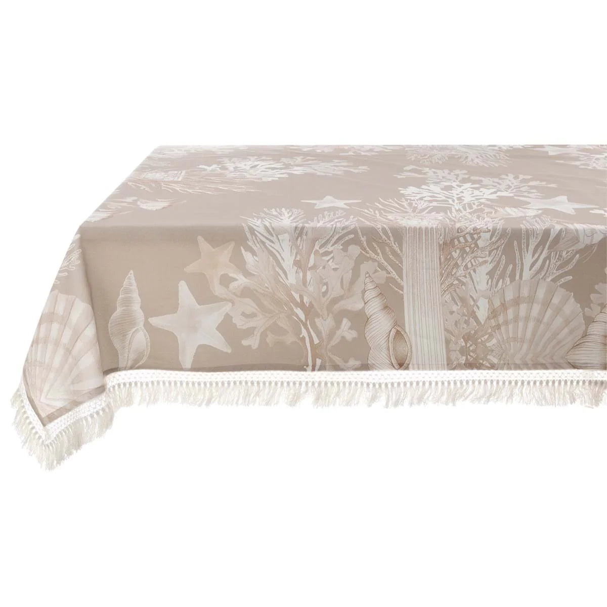 Tovaglia in cotone con frange "La Mer Onirique"