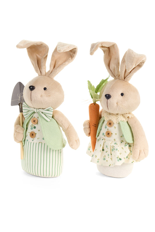 Questi adorabili fermaporta assortiti della collezione "Rabbit PePen" di Nuvole di Stoffa uniscono funzionalità e decorazione in un perfetto stile country-chic. Realizzati con un rivestimento materico che richiama le fibre naturali, questi coniglietti sono appositamente appesantiti per mantenere le porte in posizione, arredando al contempo con dolcezza.