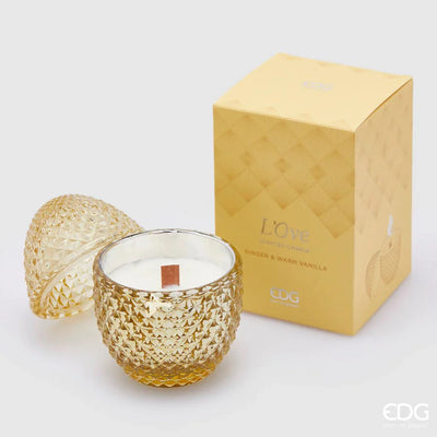 Candela Profumata "L'Ove" Gialla - Ginger & Warm Vanilla