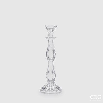 Candelabro in Vetro Trasparente Crystal, Grande