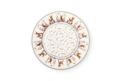 Set dolce Nuvole di Stoffa linea PePen con piatto e paletta in porcellana. Dettaglio del piattino.