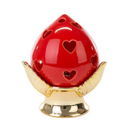 Pomo Rosso in Porcellana con Led, Grande