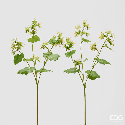 Ramo di alchemilla artificiali EDG Enzo de Gasperi in silicone con foglie verdi. Fiori realistici ideali per decorazioni floreali durevoli e home decor.