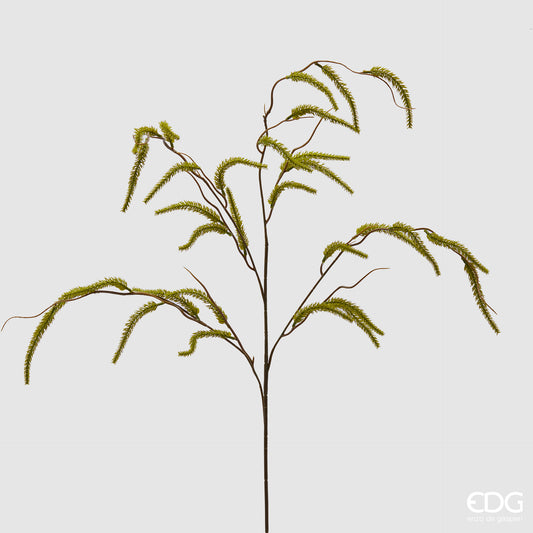 Ramo artificiale di salice EDG Enzo de Gasperi con foglie variegate verde. Fogliame realistico dal design slanciato, ideale per composizioni floreali e vasi d'arredo.
