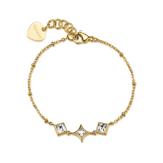 Il bracciale "Luce" di S'Agapõ un gioiello che punta sulla luminosità essenziale e sulla delicatezza delle forme, ideale per chi cerca un accessorio discreto ma di carattere.