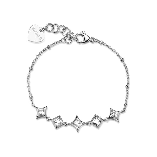Bracciale con Cinque Cristalli "Luce"