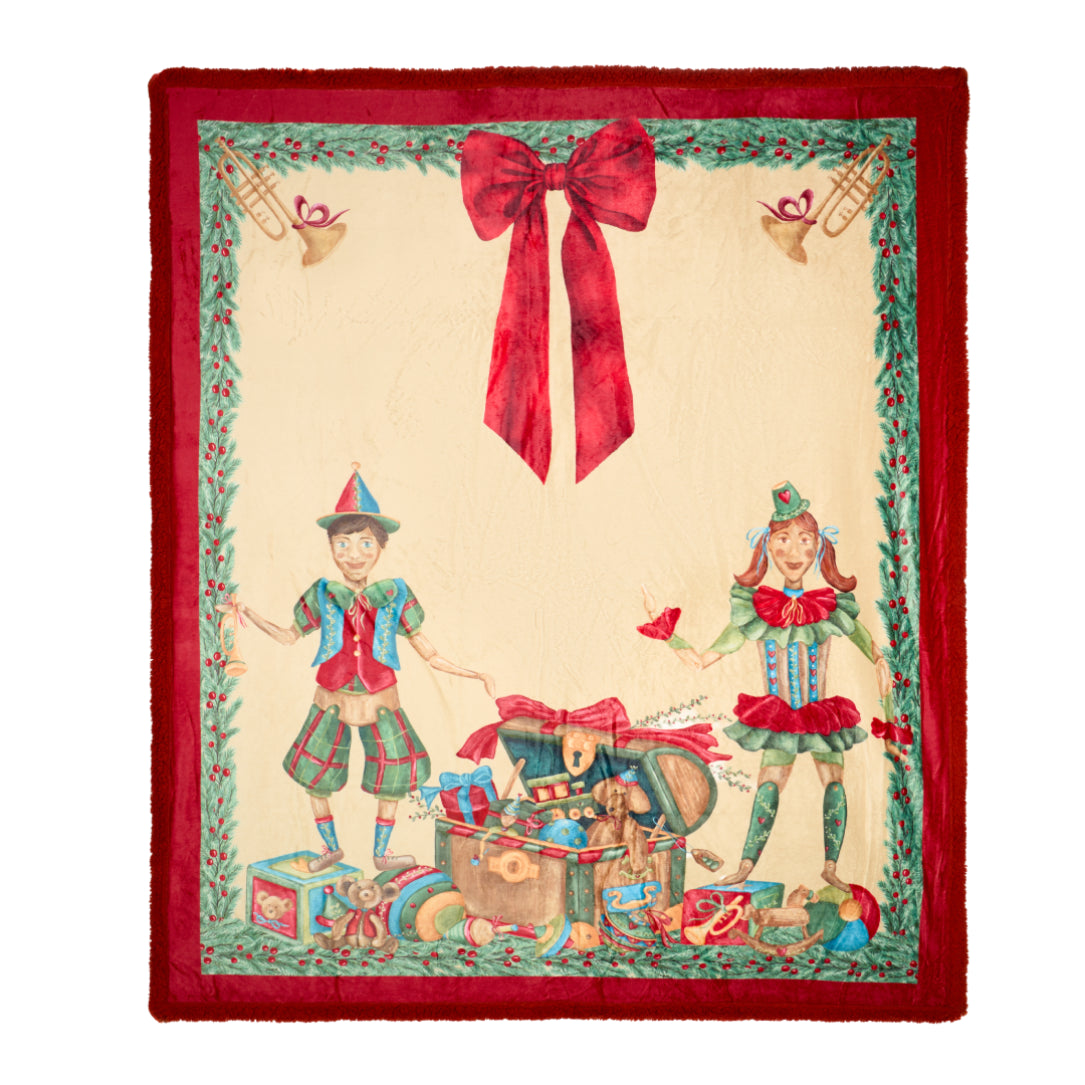 Set Regalo con Plaid e Scatola "Vintage Toys"