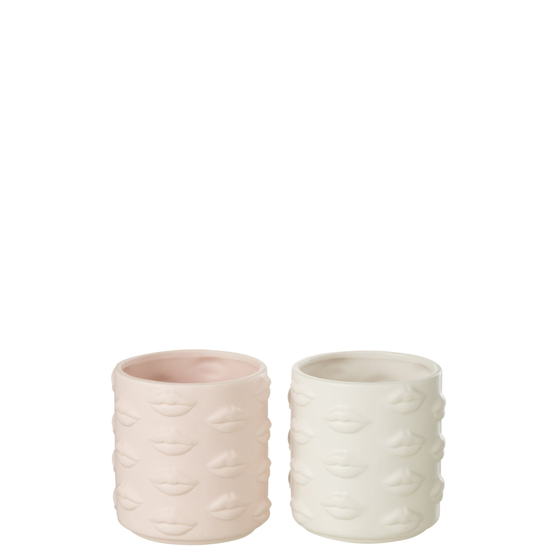 Portavaso Kiss con Labbra Rosa
