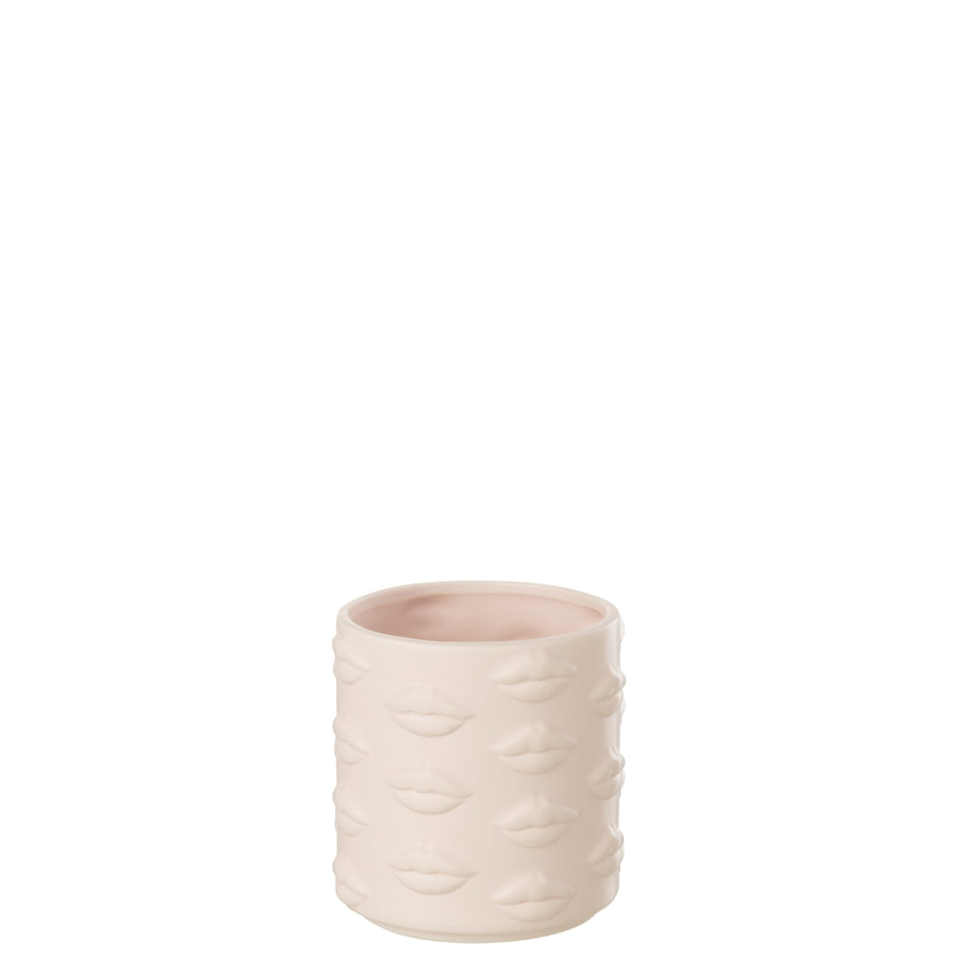 Portavaso Kiss con Labbra Rosa